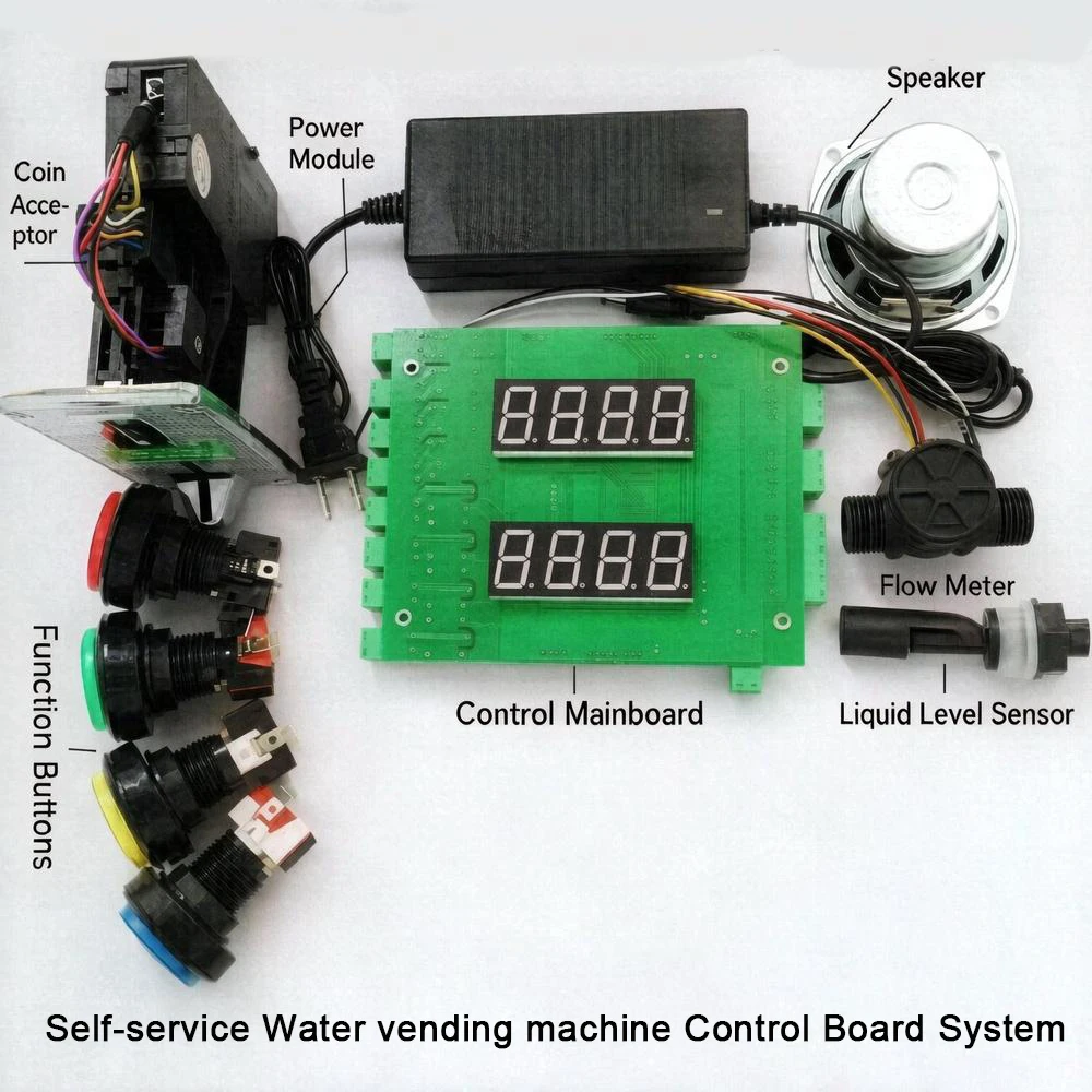 Mainboard Kit For Coin-Operated Self-Service Car Wash Or Laundry Machines, Featuring Six Functions
