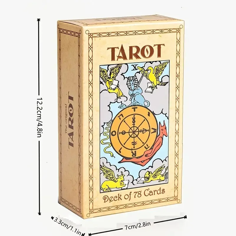 Classic Original Tarot Card Board Game With Paper Guide Book, A 78 Cards Deck With Guidebook, For Beginners And Collectors