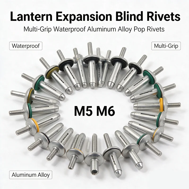 Multi-Grip Waterproof Lantern Expansion Blind Rivets Aluminum Alloy Pop Rivets M5~M6