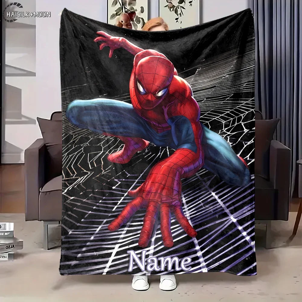 Your Marvel Spider-Man Blanket Custom Name Personalized Blanket Avengers Spider-Man Soft and Comfortable Four Seasons Available