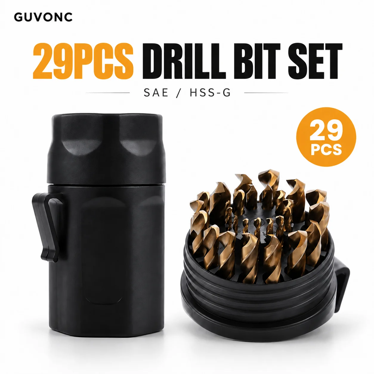 29Pcs HSS-G Drill Bit Set 1/16