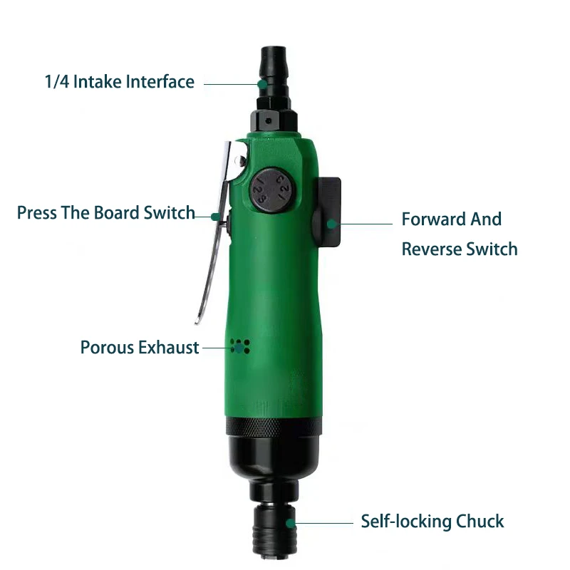 

Straight Pneumatic Screwdriver 5H Straight Wind Batch Industrial Grade 1/4 Inch 12000rpm Industrial Grade Impact