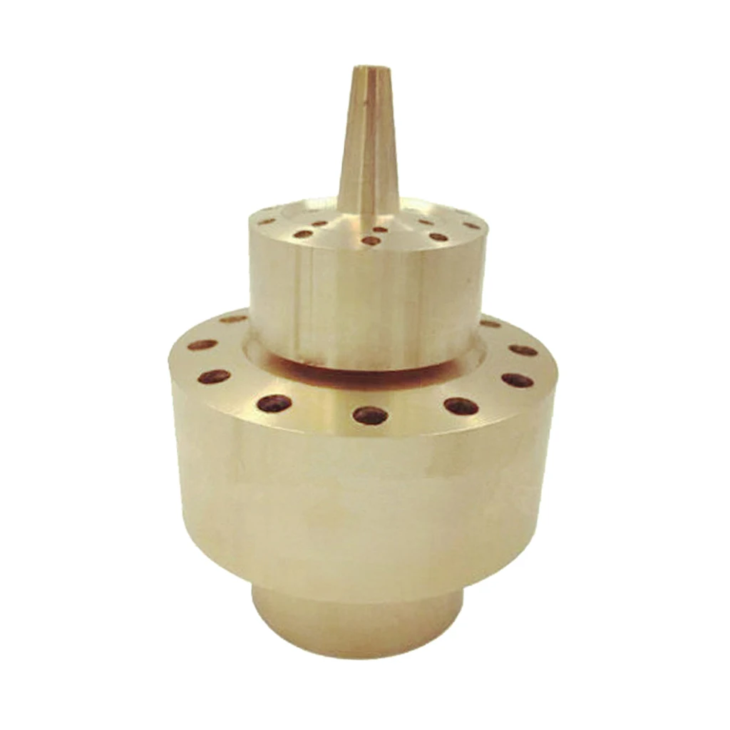 Brass Fountain Nozzle Porous Column Sprinkler Head for Pond Fountain Water Feature Garden Decorative Accessory