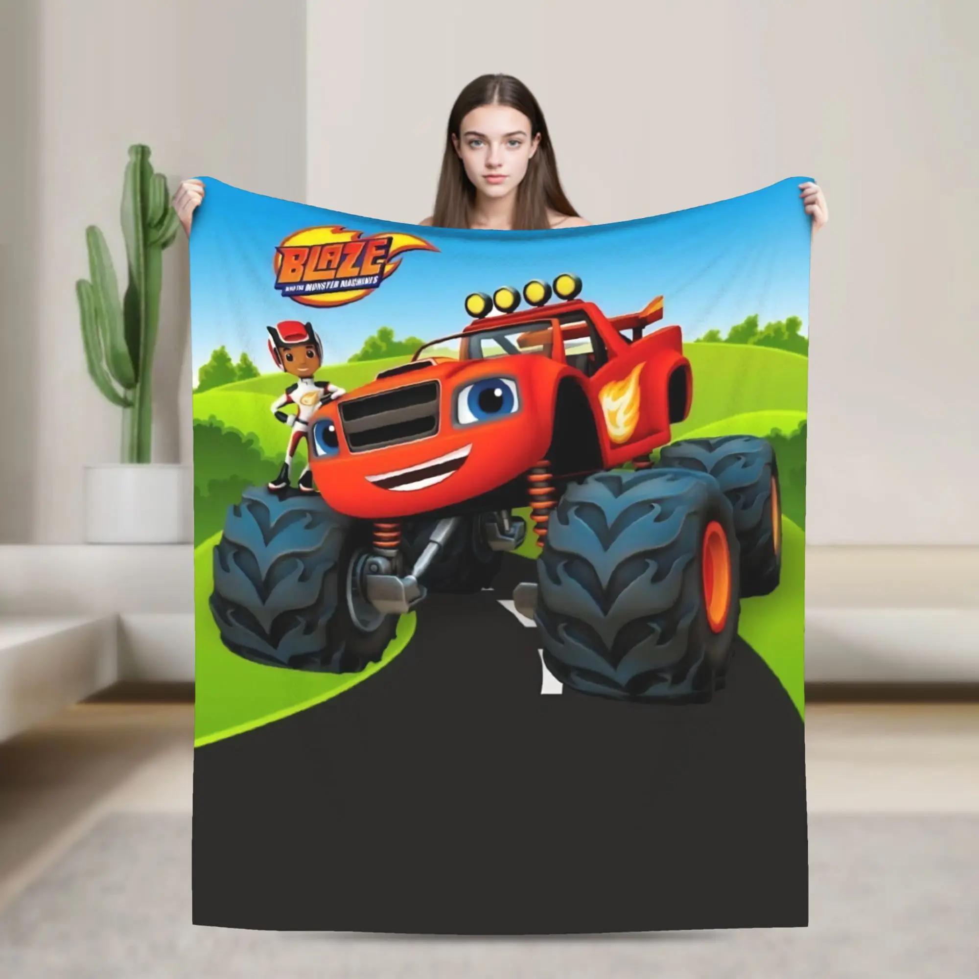 Blaze and the Monster Machines Blanket Super Soft Warm  Throw Blankets for Sofa 50x60 Inch Multiple Sizes Bedspread
