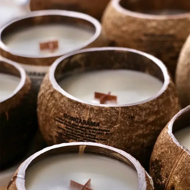 

ECO FRIENDLY COCONUT CANDLE BOWL, HANDMADE, COCO Candies for Christmas