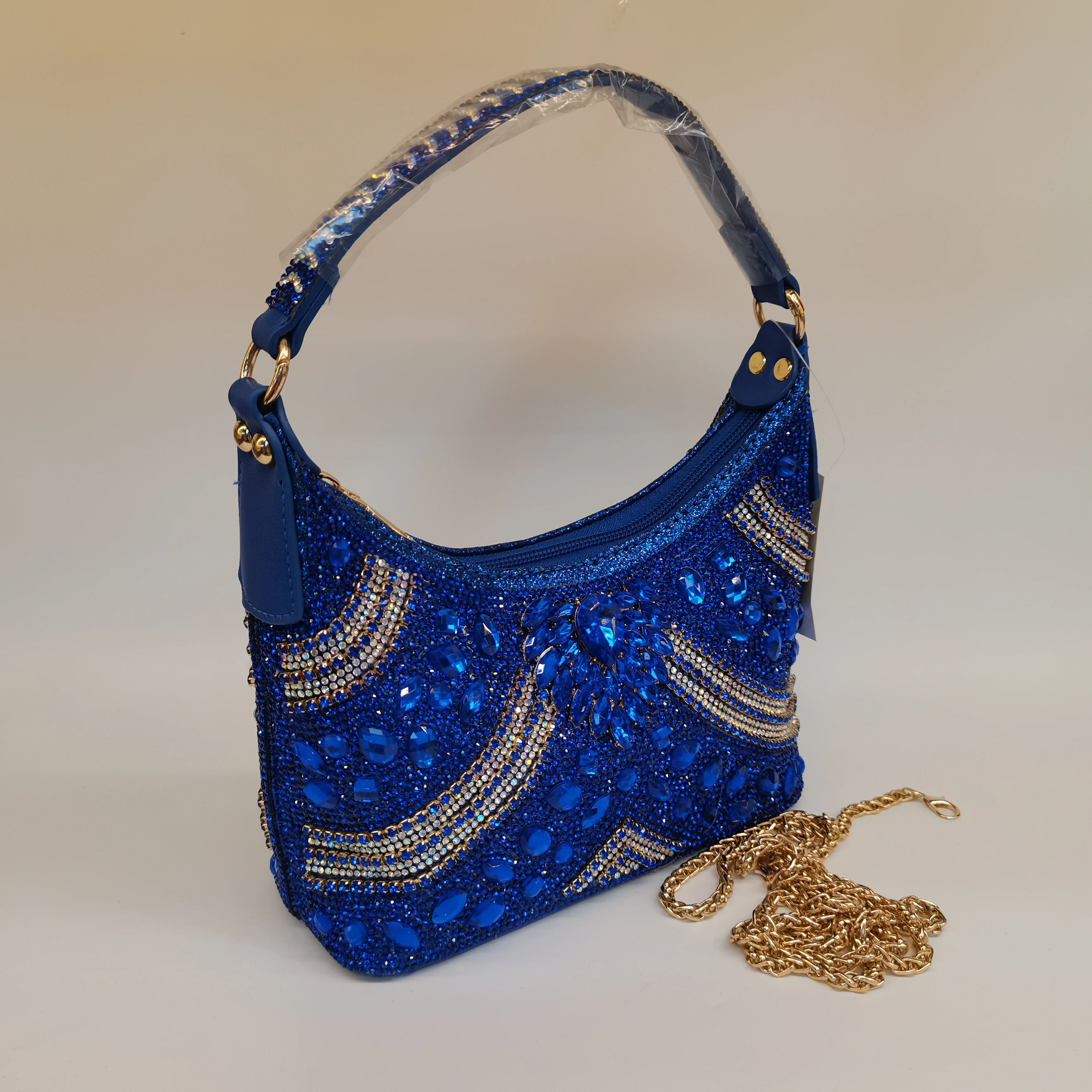 2024 New Women Shiny Rhinestone Dinner Bag for Party Wedding Full-Diamond Ladies Handbag Evening Bags Crossbody Bag  F1209-1