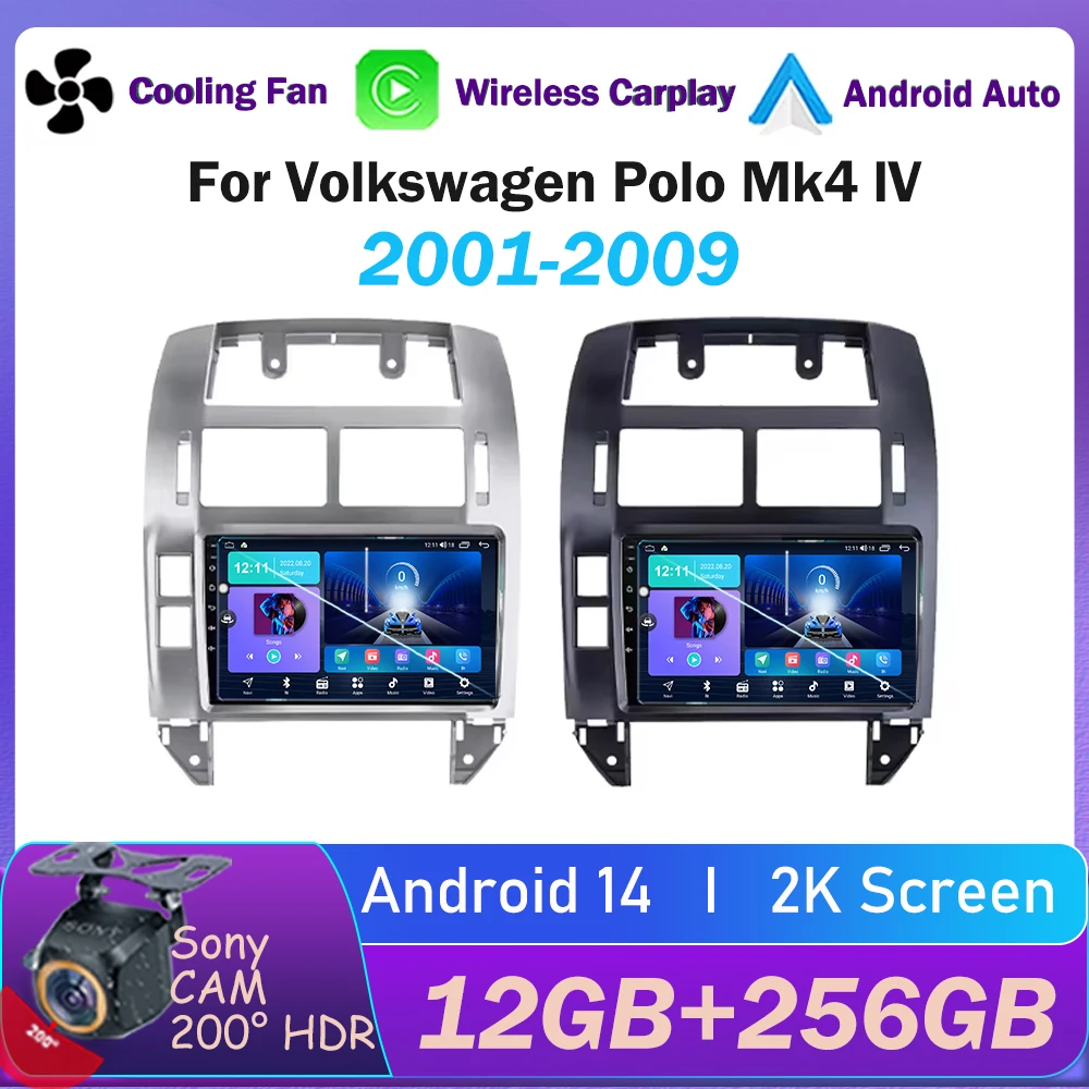 

Android Auto For Volkswagen VW Polo MK4 2004-2009 Car Radio Multimedia Video Player Carplay GPS Navigation QLED ScreenNo 2din