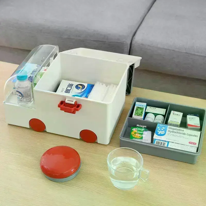 

Portable Ambulance Medicine Box Large Capacity Household Medicine Medical Classification Sundries Storage Boxs