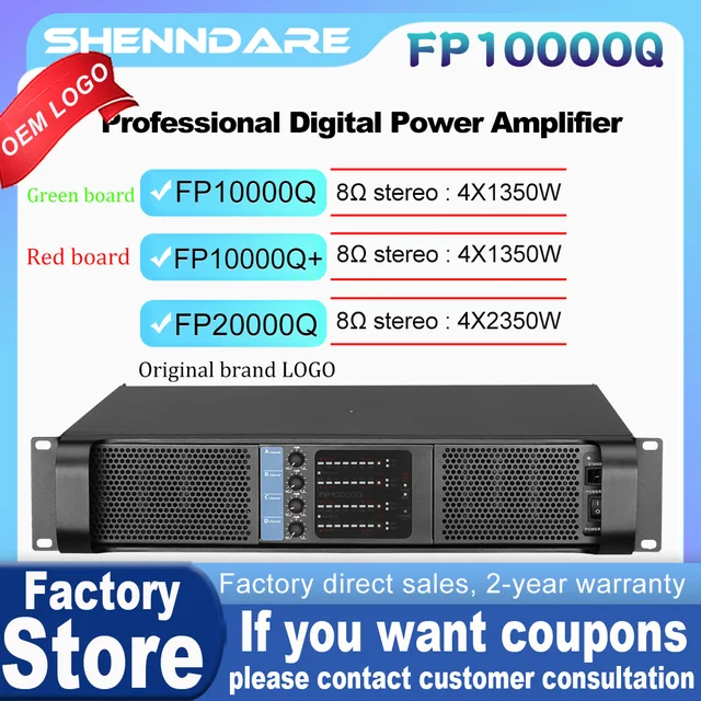 FP10000Q Wzmacniacz mocy dźwięku 4 kanały 4x1350W 10000 W do występów na żywo Profesjonalny dyskoteka Dj Audio Liniowe głośniki Subwoofery Przedwzmacniacz FP20000Q 4X2350W Wzmacniacz dźwięku
