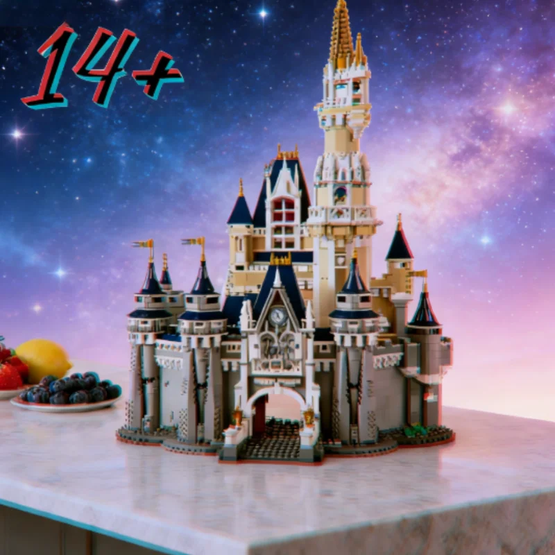 

Новинка 2026: Конструктор «Замок принцессы» высотой 74 см для девочек и детей, подарки на день рождения и Рождество для взрослых, строительные блоки