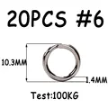 Split Ring 6 20pcs
