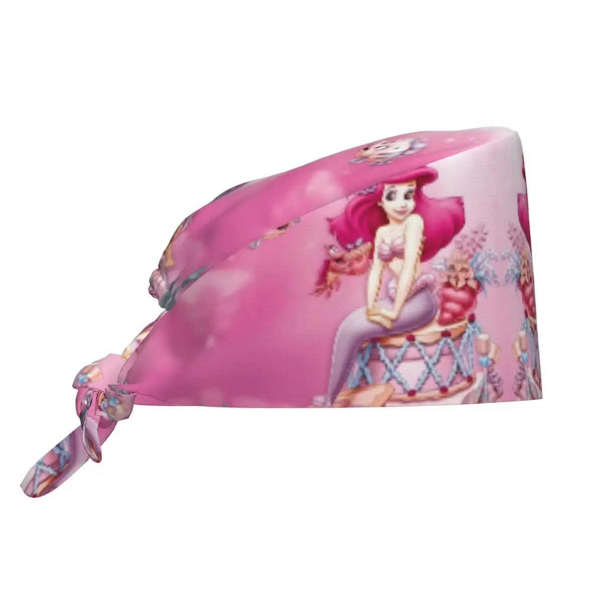 

Custom Ariel The Little Mermaid Manga Movies Working Cap Surgical Hats Men Women Operating Room Cap Nursing Cap Lab Works Hat