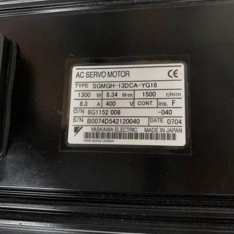 

Yaskawa SGMGH-13DCA-YG18 Servo Motor New In Box Expedited Delivery