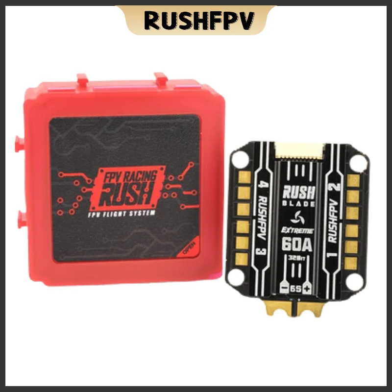 RUSHFPV RUSH BLADE 60A Extreme 128K 30.5mm 3-6S BLHeli_32 4in1 بدون فرش ESC لطائرات السباق بدون طيار RC FPV