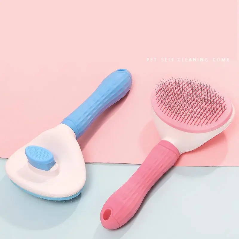 

Pet Dog Hair Brush Cat Comb Self Grooming Care Stainless Steel Comb for Long Hair Dog Cleaning Fur Remover Pets Dogs Accessories