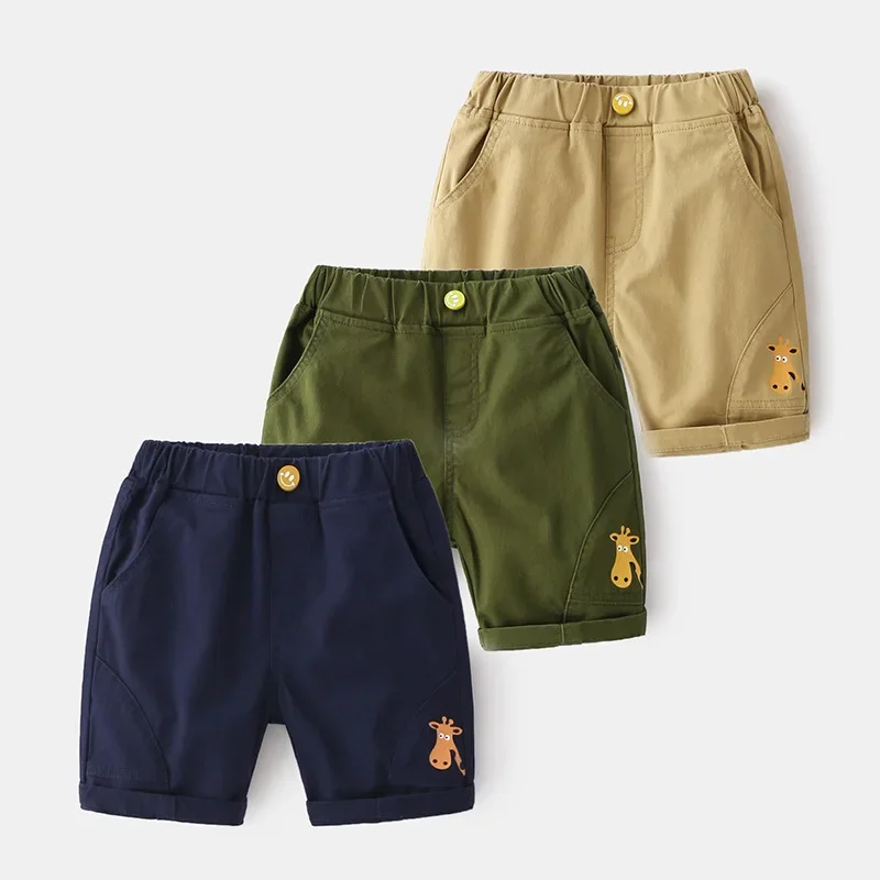 

Summer new cute giraffe print boys five-point pants, urban boys gentleman style casual home shorts