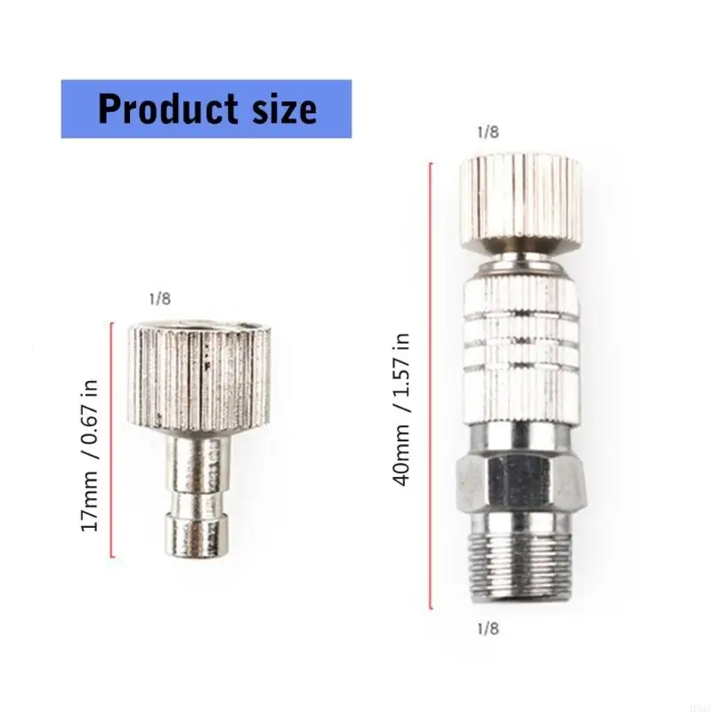 Conector adaptador conexión rápida HX6C, accesorio rápido adecuado para aerógrafos y mangueras a prueba fugas, fácil uso