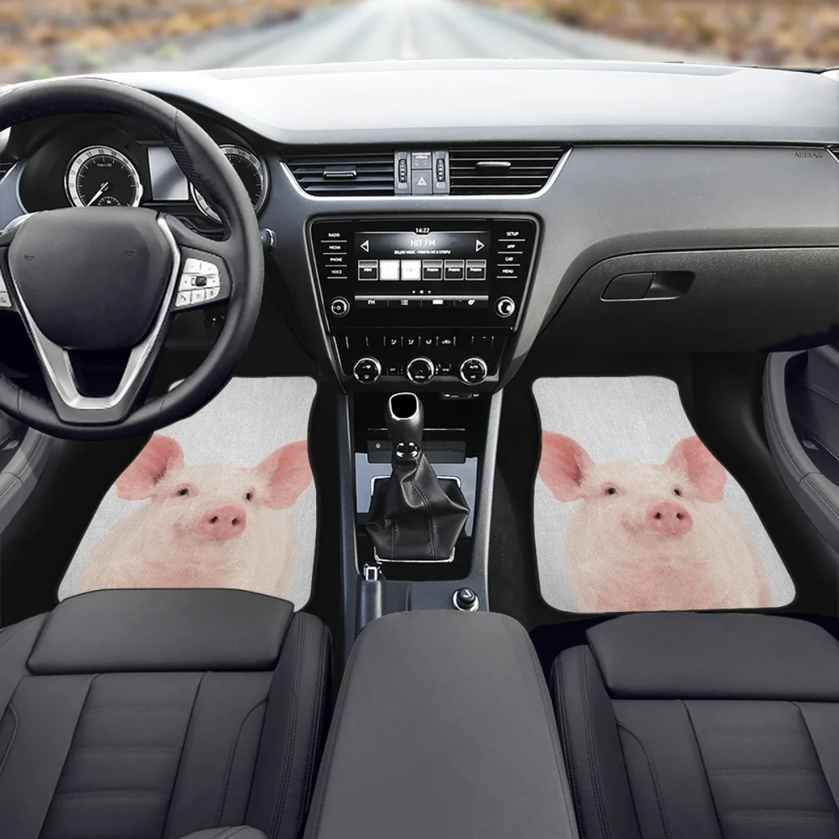 Kawaii Pink Piggy Pattern Car Floor Mat  Brand Design High Quality Automobile Carpet Cover Dirt Resistant Vehicle Rug New 2023