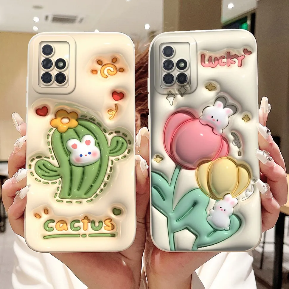 For Samsung Galaxy A71 Case Cute Panda Ultra Slim Soft TPU Back Cover Case For Samsung A71 A715F 4G Full Cellphone Phone Case