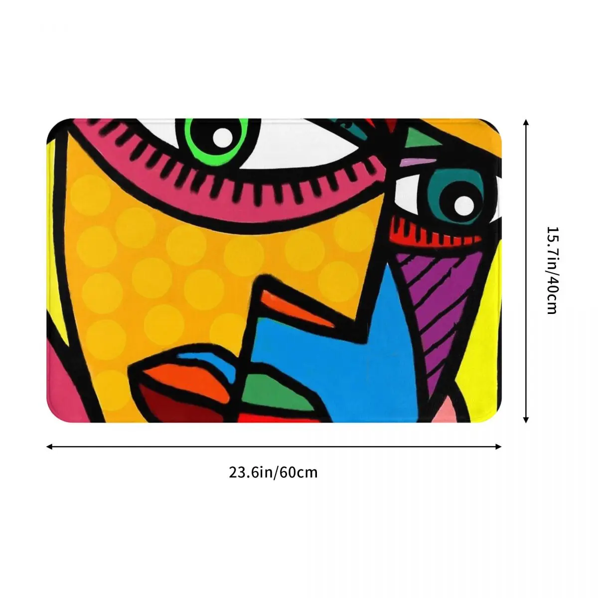 Picasso Painting Style Bedroom Mat Funky Abstract Face Doormat Kitchen Carpet Outdoor Rug Home Decor