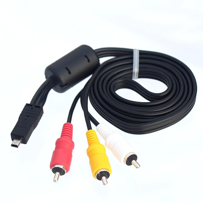 UC-E6 Camera Mini 8 Pin  AV RCA Digital Camera Camcorder Cable  for Nikon CoolPix Fuji Panasonic