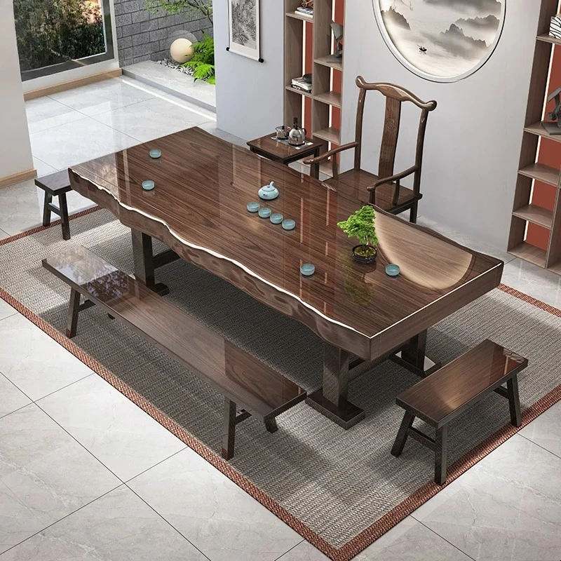 combination new Chinese log Kung Fu tea table office tea set integrated