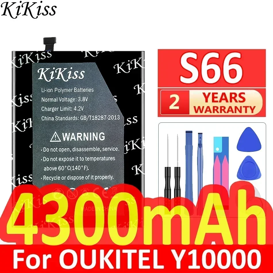 KiKiss Battery 4300mAh S66 (Y10000) For OUKITEL Y10000 Mobile Phone