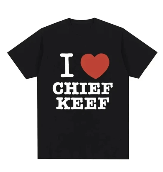 I Love CHIEF KEEF Women's Fashion T-shirt Clothing Men's Pattern Printed Fashion Clothing Casual Top T-shirt Men's Clothing