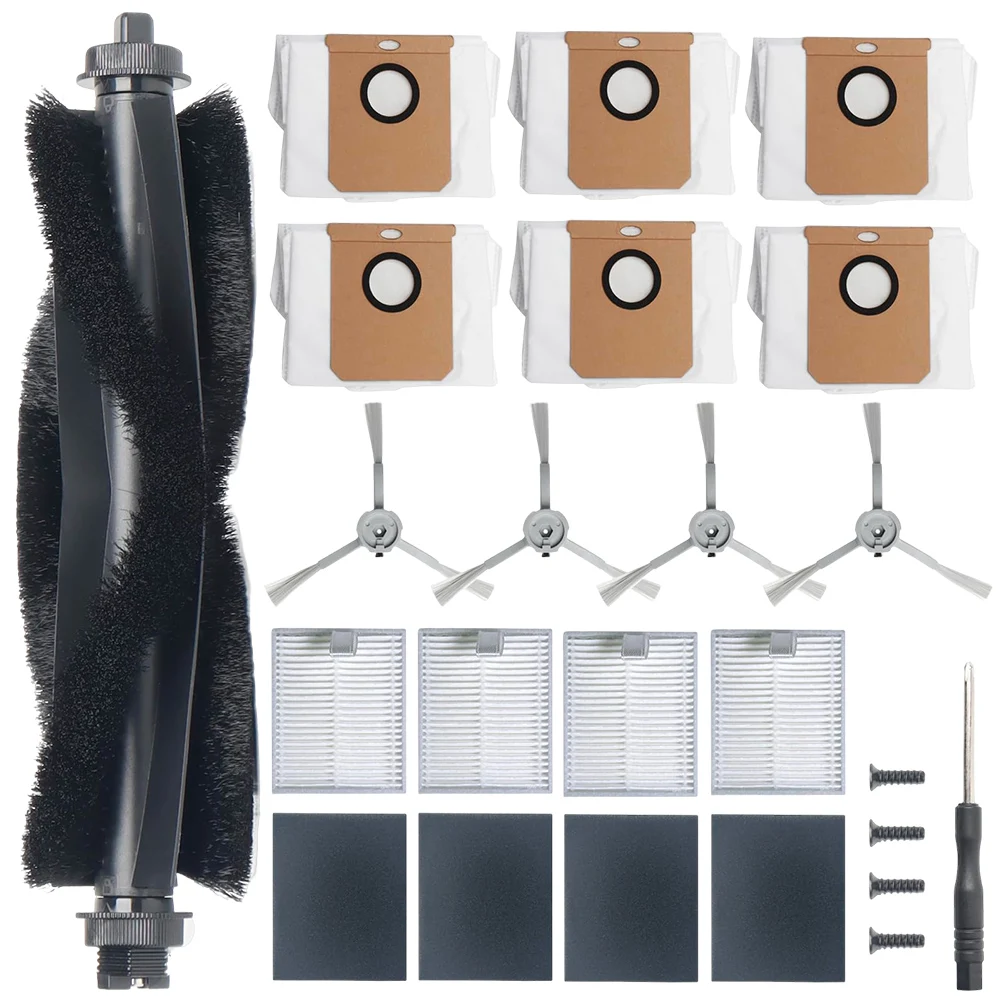 แปรงด้านข้างแปรงลูกกลิ้งกรองฝุ่นสําหรับ Eufy L60/L60 สําหรับ HYBRID/L60 SES หุ่นยนต์เครื่องดูดฝุ่นชิ้นส่วนทําความสะอาดบ้าน