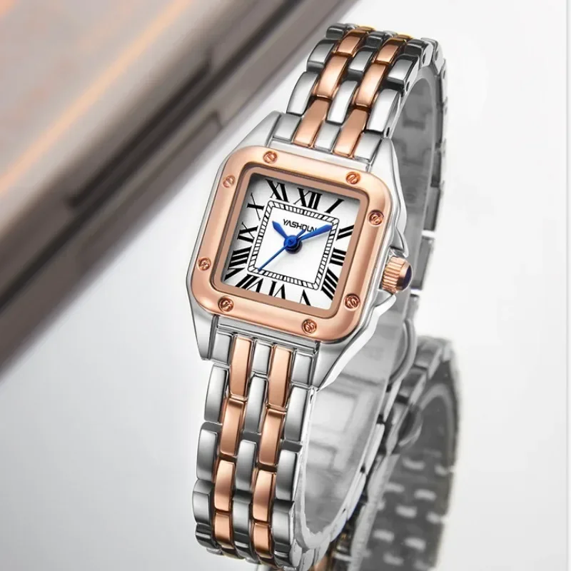 Famous Brand Watch for Women Gradually Gold Strap Korean Style Luxury Square Watch Fashionable Quartz Wristwatches Dropshipping