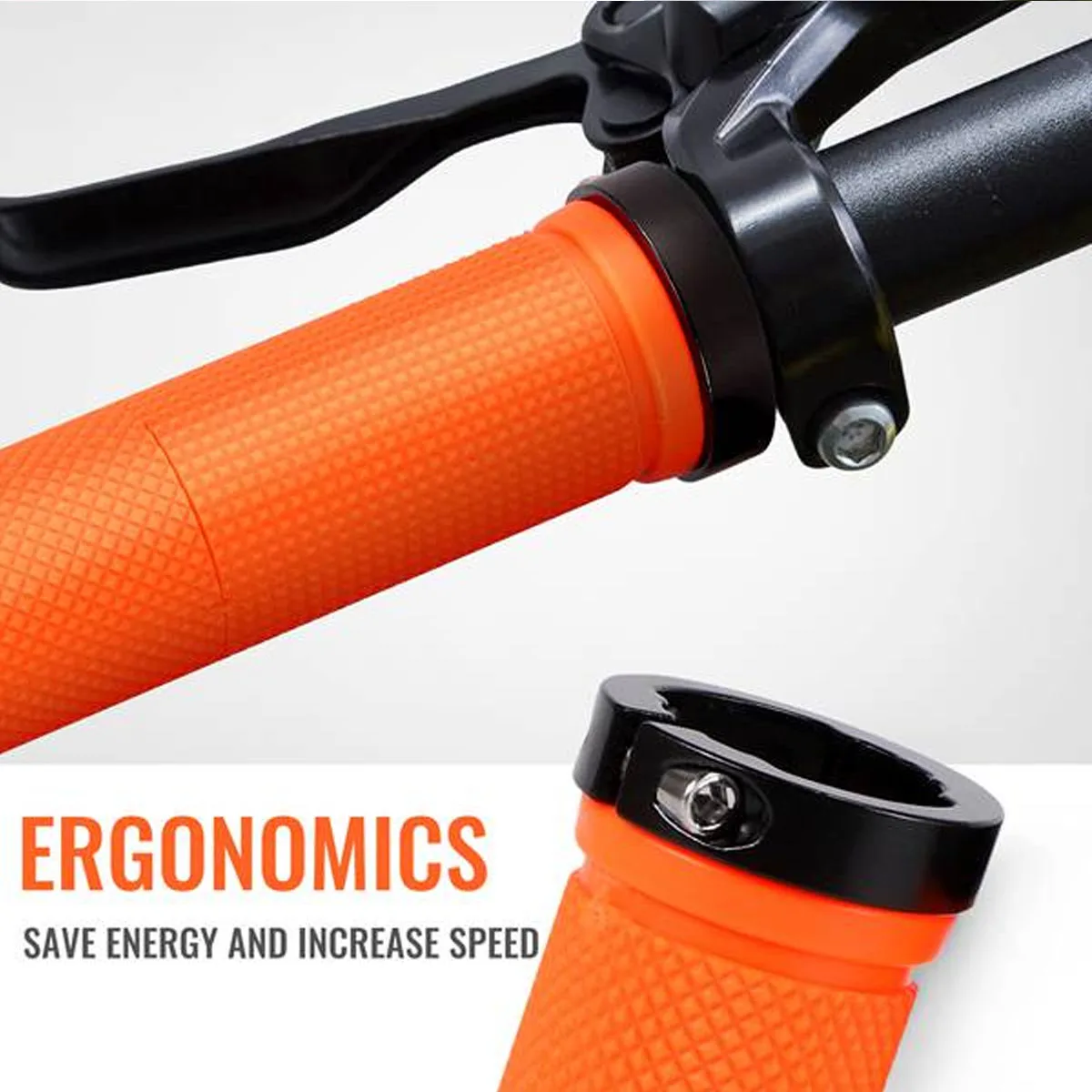 1 Pair Bicycle Handle Grip MTB BMX Bike Handlebar Grips Orange