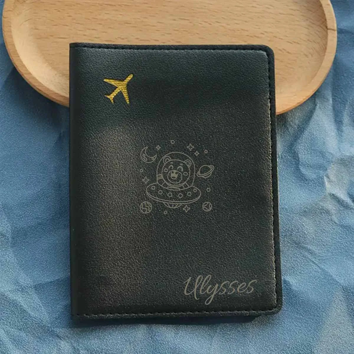 

1pc Personalized Name Passport Cover Son Gift Laser Engraved Passport Holder Perfect Gift