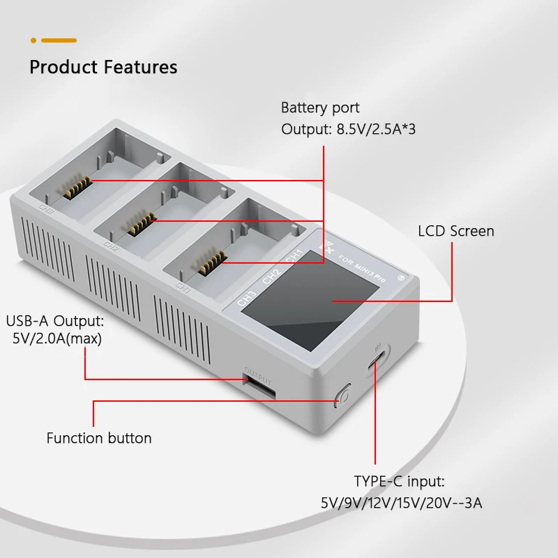 For Mini 3 Pro Mini 3 Battery Intelligent Flight Battery about 47 Minutes Time of Flight With Three-Way Charging Hub