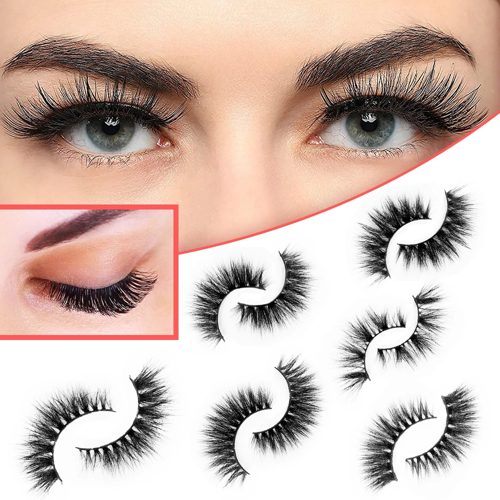 5D Mink Lashes Wholesale Eyelashes 20/40/50/100pcs Cruelty Mink Eyelashes Wholesale False Eyelash Makeup Thick Fake Lash In Bul