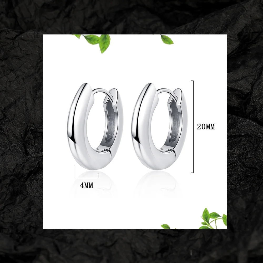 Korean Stamp 925 sterling silver New Party Jewelry Gift Female Pendientes 2026 Smooth circle Drop Earrings For Women Earring