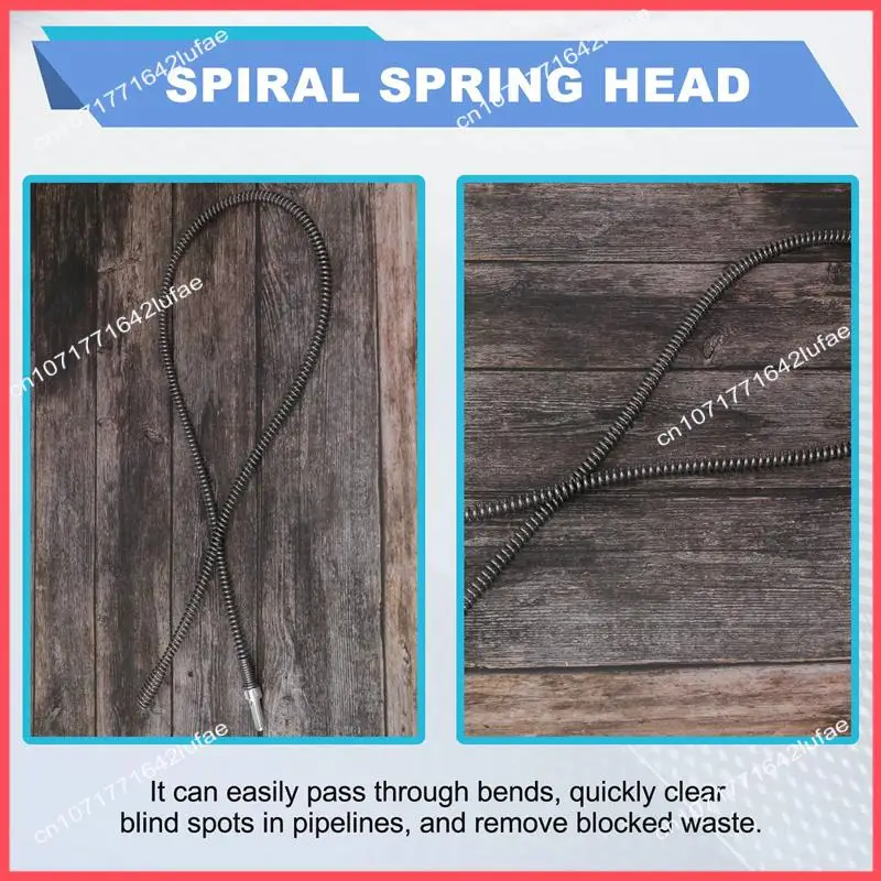 

B52C Инструменты для выемки пружинных труб Очиститель канализационных раковин Устройство для удаления засора трубопровода Инструменты для чистки туалета в ванной комнате