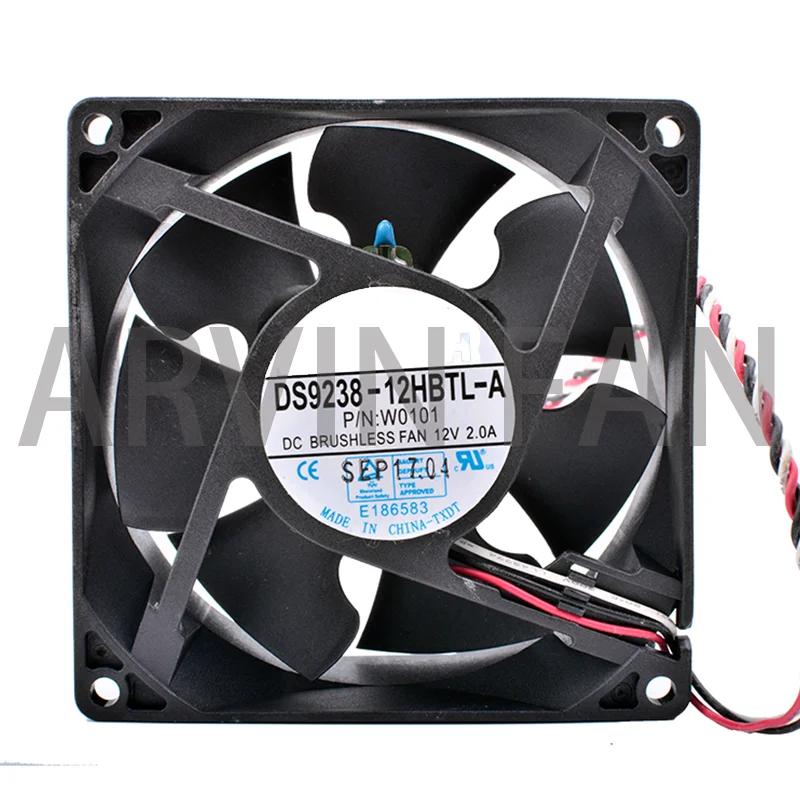 

COOLING REVOLUTION DS9238-12HBTL-A 9238 92x92x38mm 9cm 12V 2.00A Thermal Temperature Control Server Cooling Fan