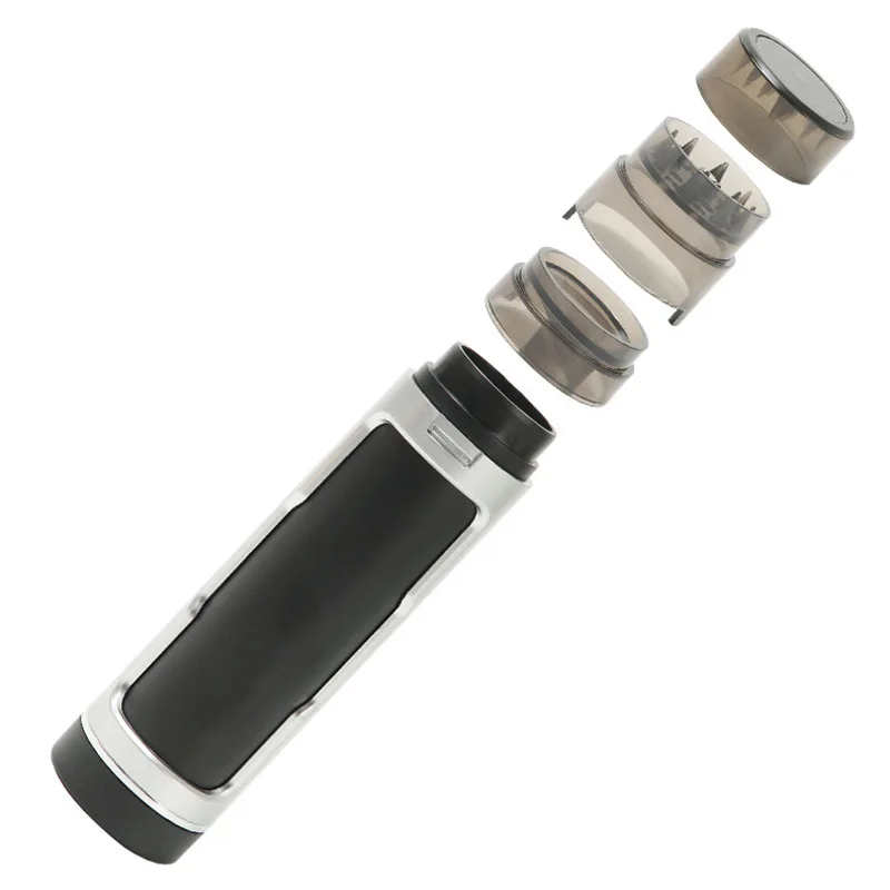 Manual Plastic Grinder Double-Tube Tobacco Crusher Cigarette Filling Grinder all-in-one Machine Smoking Accessories Random Color