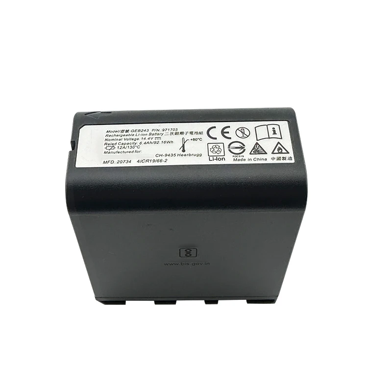 بطارية GEB243 بقدرة 6400 مللي أمبير في الساعة لبطارية ليثيوم أيون لمسح أدوات البناء Leica TS30 TM30 TS50 TS60