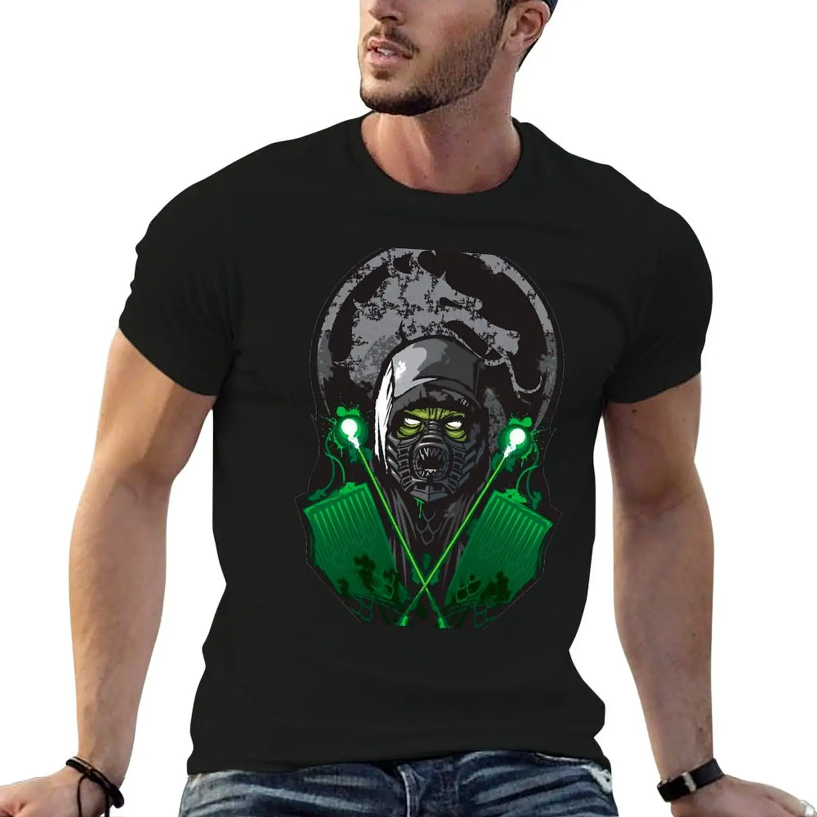 

Mortal Kombat Reptile Dripping Acid T-Shirt man t shirt cotton essential t shirt T-Shirt