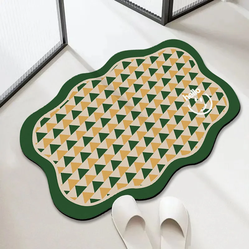 

Diatom Mud Lattice Toilet Floor Mat, Dirt Resistant, Absorbent, Kitchen Door Mat