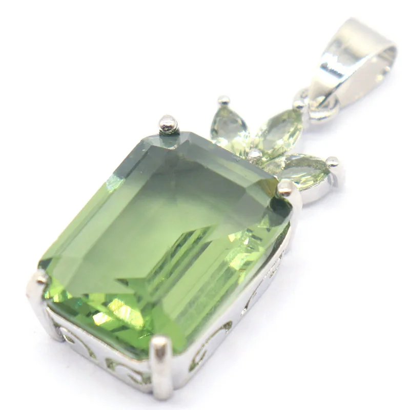 925 pingente de prata esterlina para senhoras, real kunzite rosa personalizado, citrino dourado, ametista verde, festa, 5,5g