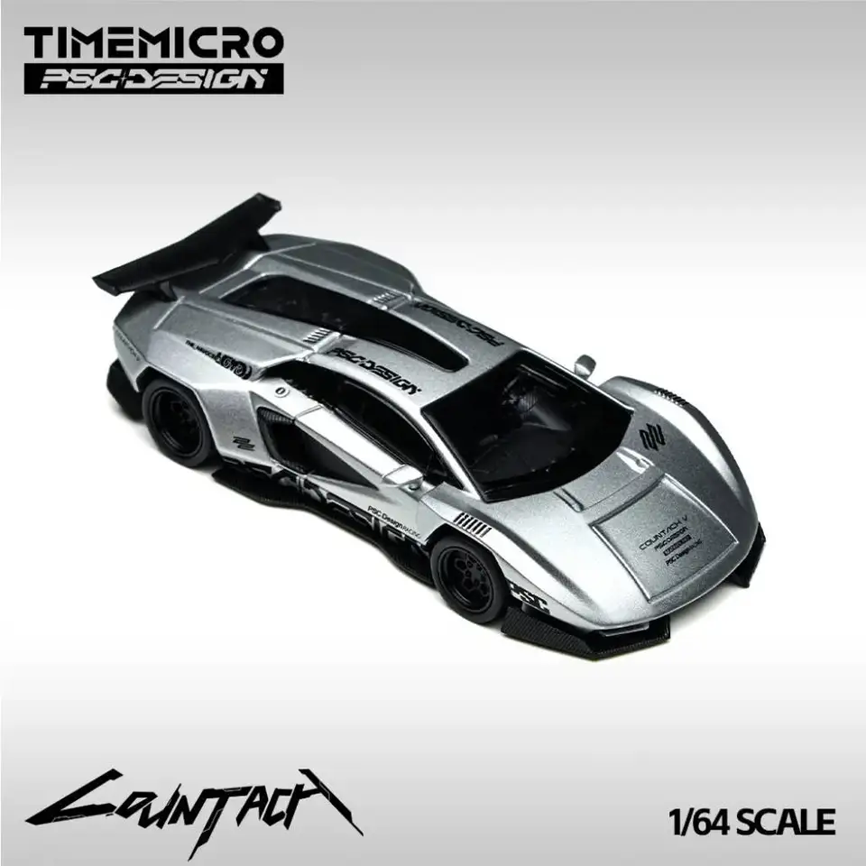 Time Micro x PSC Design 1:64 Lamborghini Countach Widebody Diecast