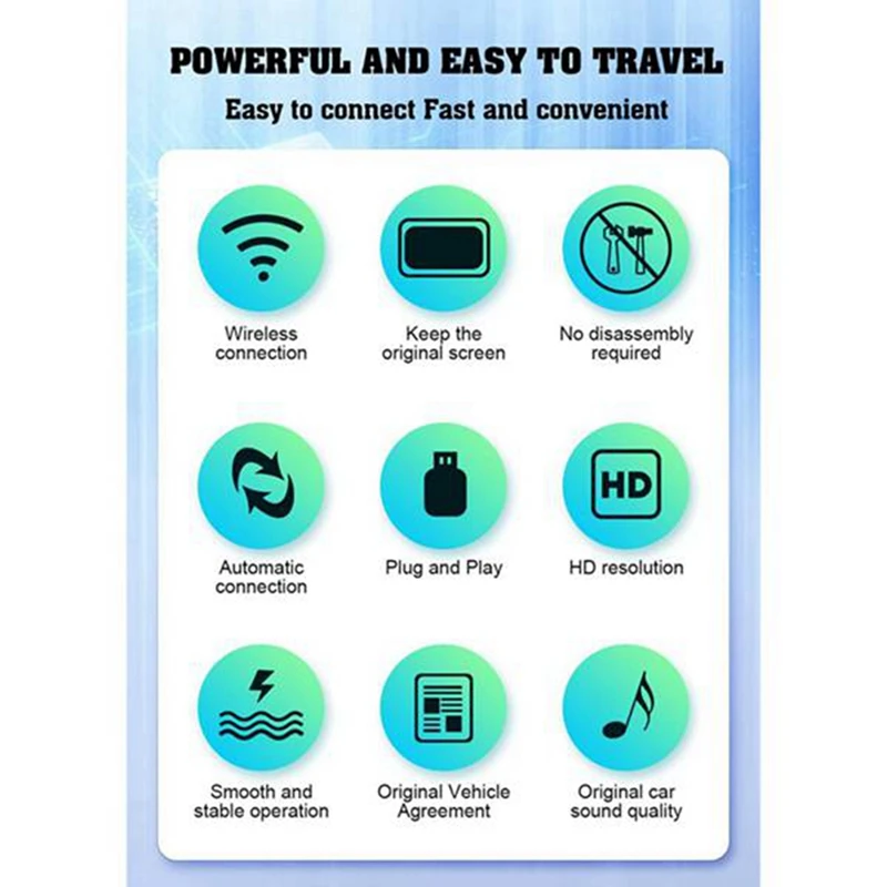 Adaptador Carplay Adaptador inalámbrico Carplay para Iphone Apple, conexión automática Wifi 5Ghz Carplay para modelo de coche 2016+