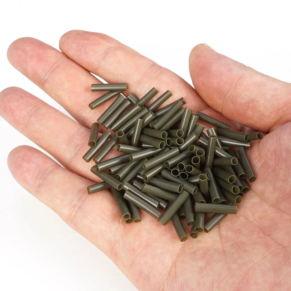 Hirisi 100 قطعة مجموعة أنبوب الانكماش الحراري لصيد سمك الشبوط مكافحة تشابك هوك الأكمام روني الشعر تلاعب اكسسوارات دائم صيد السمك