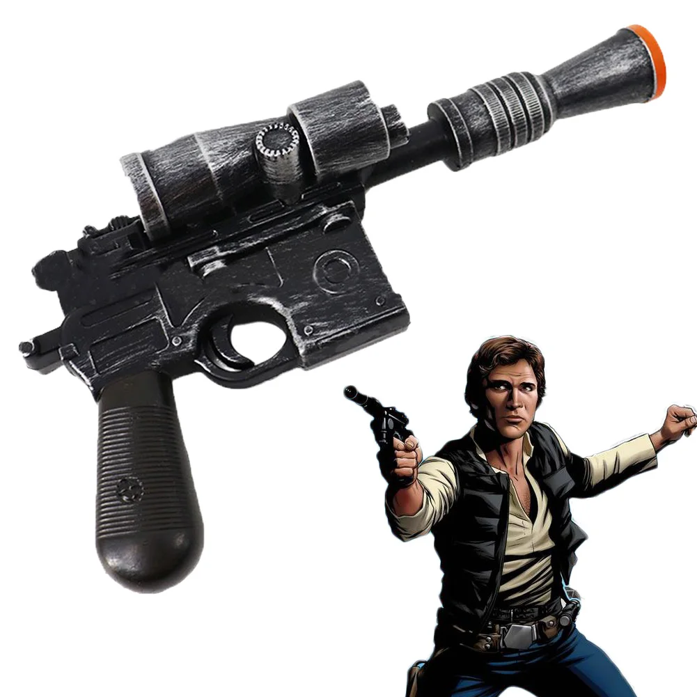 Han Prop Pistol Cosplay Solo Movie Space Battle Role Play Costume Accessories Men Disguise Hand Arms Halloween Party Suit Props