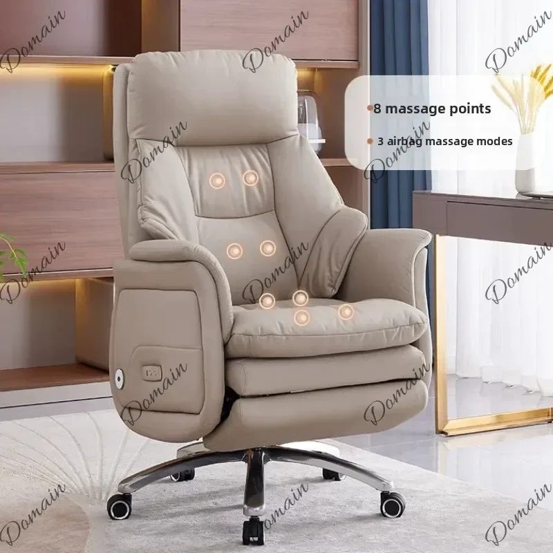 46B Leather Electric Ventilation Heating Massage Office Chair Computer Ergonomic Chairs Armchair Desk Rotating Lift Chair Furnit