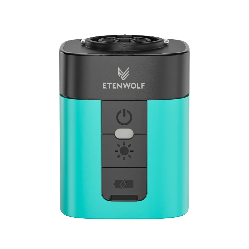 ETENWOLF AIR 3 Elektrische Luftpumpe 2600 mAh & Campinglampe Aufblas- und Ablasspumpe für Luftmatratzen, Schwimmreifen, Schwimmringe