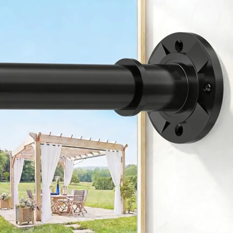 

Tension Curtain Rod 31 to112 In Extra Long Curtain Rod Adjustable Pole Heavy Duty Spring Shower Curtain Rod for Bathroom Window