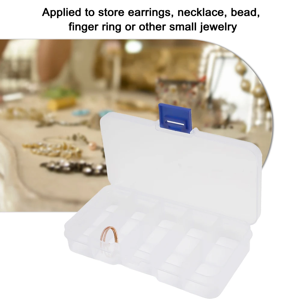 White Case Storage Jewelry Beads Crafts 10/15/24 Compartments DIY 1pc 3 Types Display Tray Holder Earring Charms